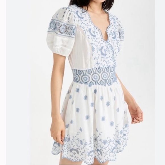 LoveShackFancy Valente Mini Dress - Picture 1 of 11